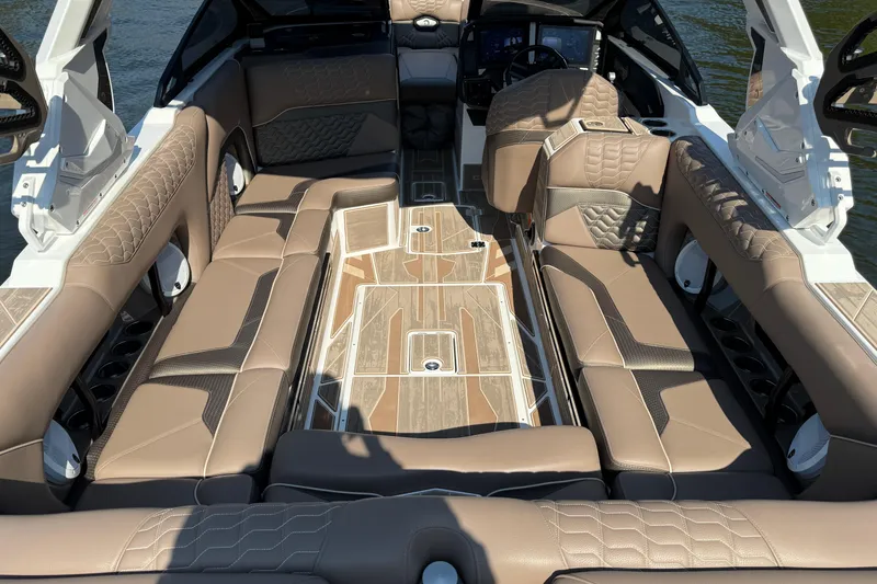 Slide: The Image of Luxurious interior of 2025 Centurion Ri245 boat with elegant seating and modern design. - 19