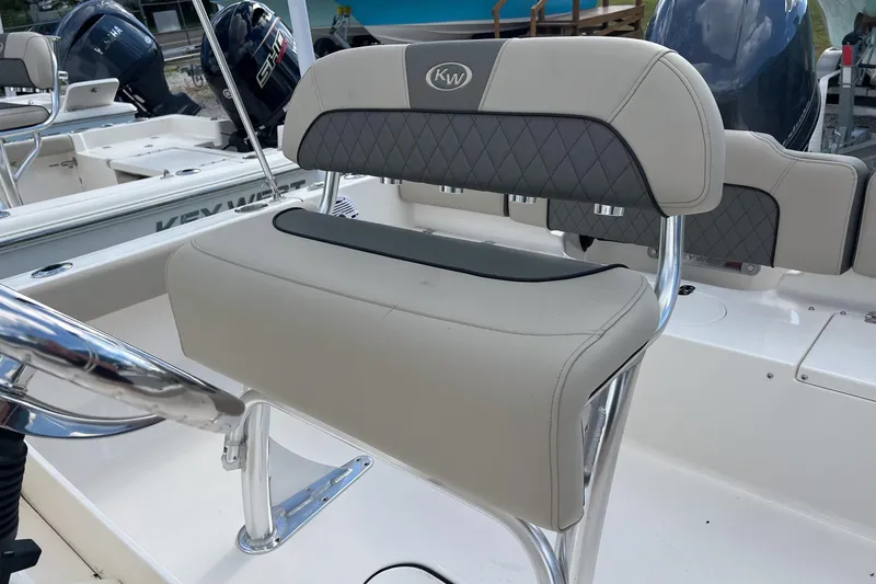 Slide: The Image of 2026 Key West 189 FS boat seat with sleek design and comfortable upholstery. - 10