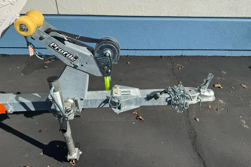 Slide: The Image of Trailer hitch and winch system for 2026 Lund 1650 Angler SS boat. - 7