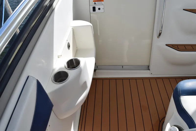 Slide: The Image of 2008 Hydra-Sports Vector 3300 VX docked at marina with clear sky. - 150