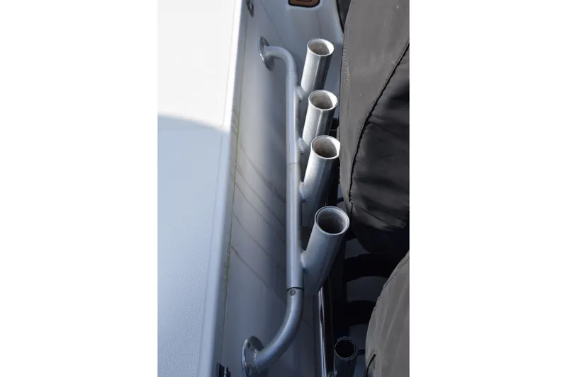 Slide: The Image of 2008 Hydra-Sports Vector 3300 VX boat interior with cushioned seating and teak flooring. - 35