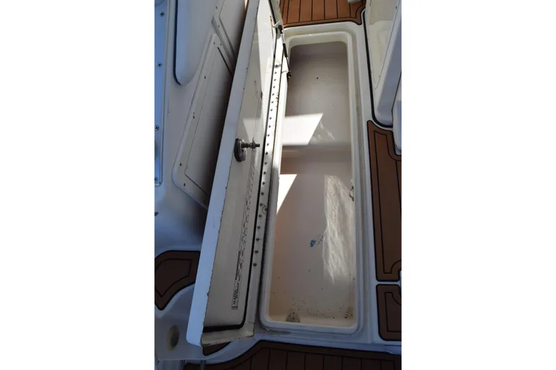 Slide: The Image of 2008 Hydra-Sports Vector 3300 VX boat docked at marina under clear sky. - 73