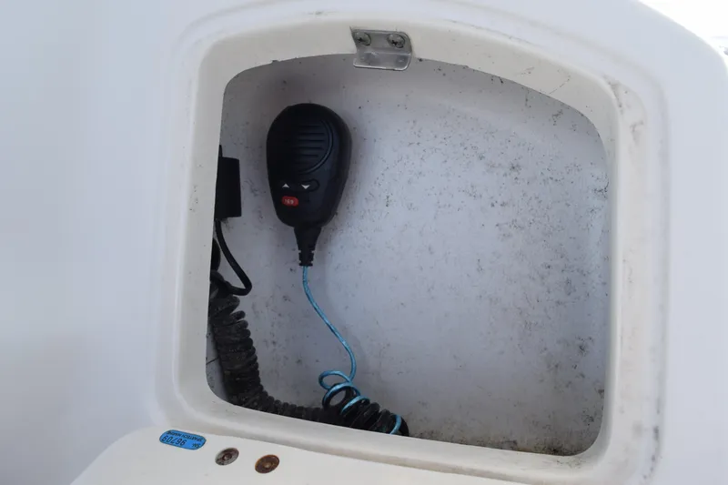 Slide: The Image of 2008 Hydra-Sports Vector 3300 VX with Garmin device installed in compartment. - 96