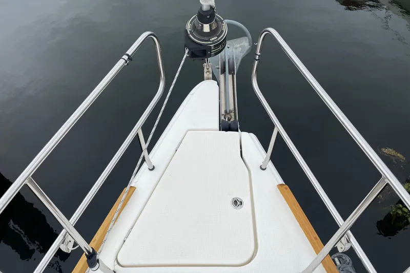 Slide: The Image of Bow of 2013 Bavaria Vision 42 yacht with stainless steel railings. - 40