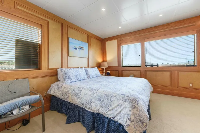 Slide: The Image of Luxurious bedroom interior in 2018 Avenger Custom Luxury Catamaran Coastal Cruiser. - 21