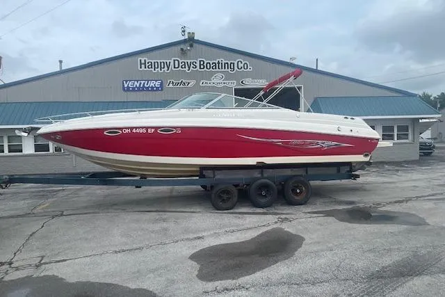 The Image of 2008 Rinker 282 Captiva Cuddy boat on trailer at Happy Days Boating Co. - 0
