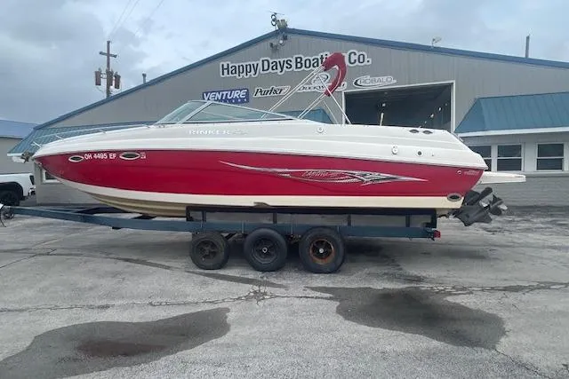 Slide: The Image of 2008 Rinker 282 Captiva Cuddy boat on trailer at Happy Days Boating Co. - 3