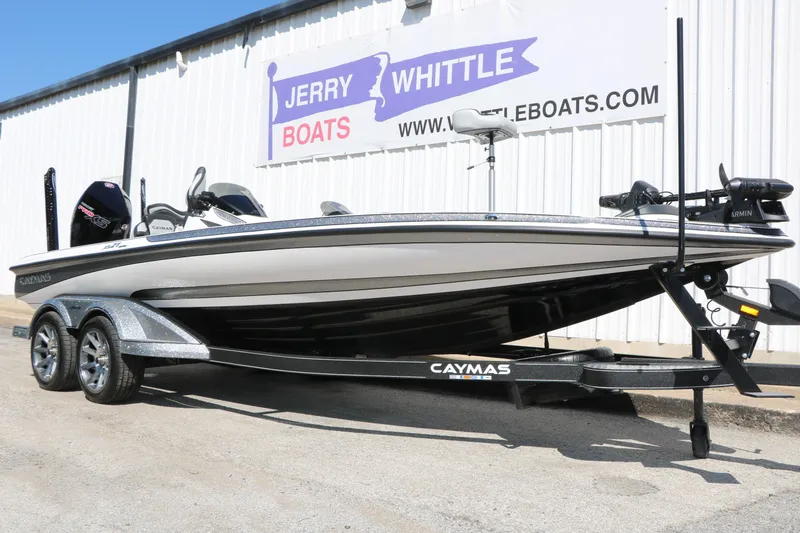 Slide: The Image of 2025 Caymas CX 21 PRO boat on trailer at Jerry Whittle Boats dealership. - 4