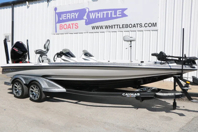 Slide: The Image of 2025 Caymas CX 21 PRO boat on trailer at Jerry Whittle Boats dealership. - 5