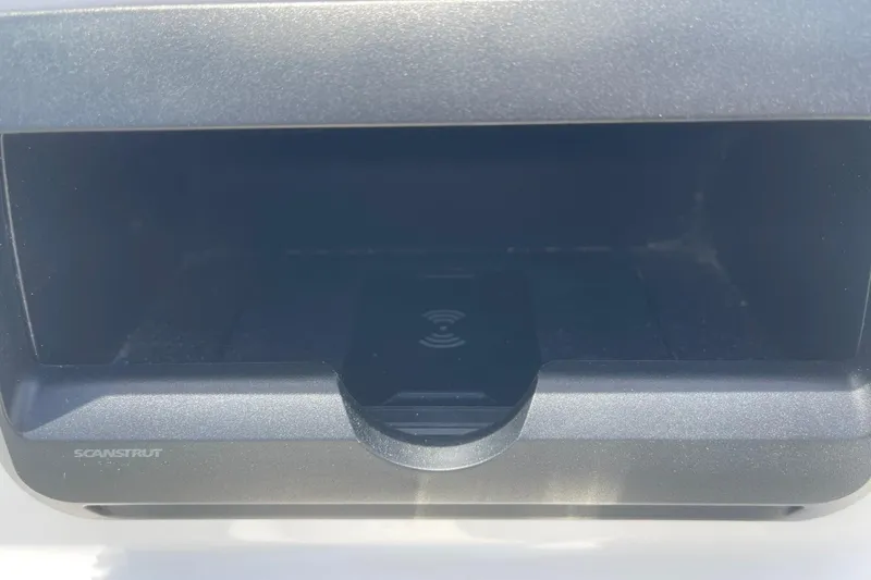 Slide: The Image of Charging dock on Lightning Boat Works Strike 200, 2026 model, featuring Scanstrut technology. - 22