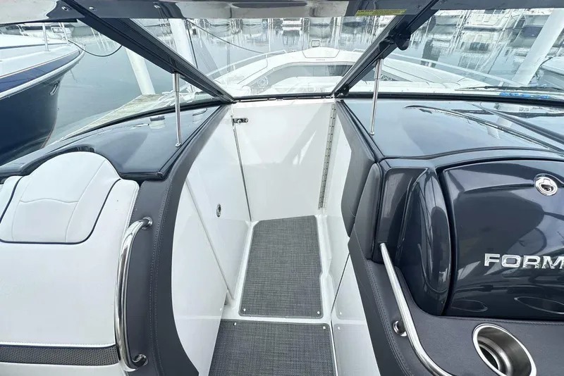 Slide: The Image of 2022 Formula 350 Crossover Bowrider I/O interior with sleek design and modern features. - 18