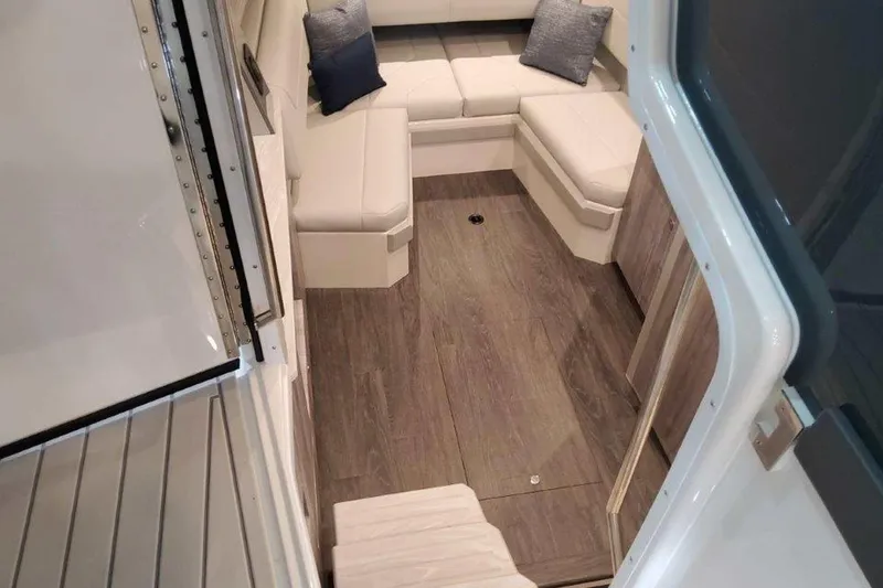 Slide: The Image of Interior of 2026 Formula 400 Super Sport Crossover with blender and storage compartments. - 22