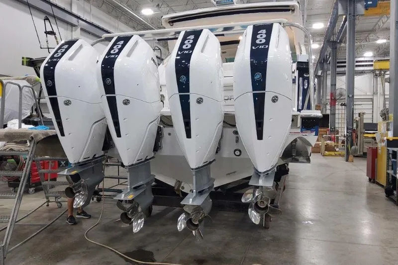 Slide: The Image of 2026 Formula 400 Super Sport Crossover with four powerful Mercury outboard engines. - 5