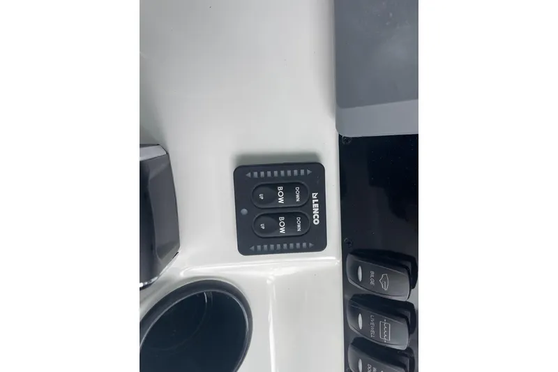 Slide: The Image of Control panel on 2026 Hurricane Center Console 24 OB boat dashboard. - 49