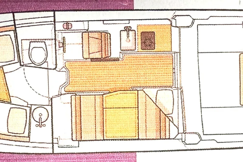Slide: The Image of Floor plan of a 2019 Ranger Tugs R-23 boat interior layout. - 15