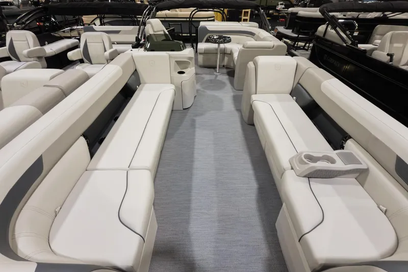 Slide: The Image of 2026 Godfrey Sweetwater 22' Cruise Special Edition Tritoon interior with spacious seating and modern design. - 3