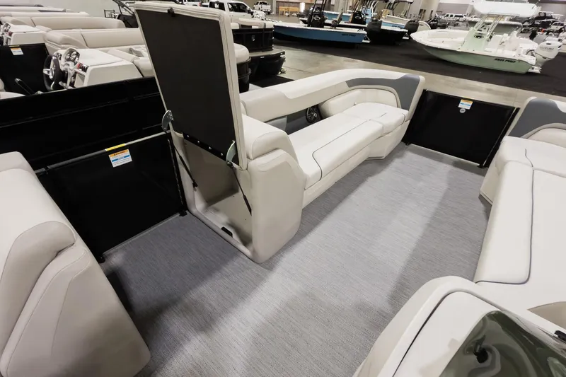Slide: The Image of 2026 Godfrey Sweetwater 22' Cruise Special Edition Tritoon interior with luxurious seating. - 7