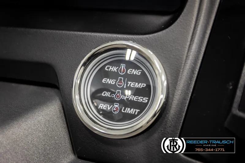 Slide: The Image of Dashboard gauge of 2026 Avalon CAT QLS, showing engine and oil indicators. - 31