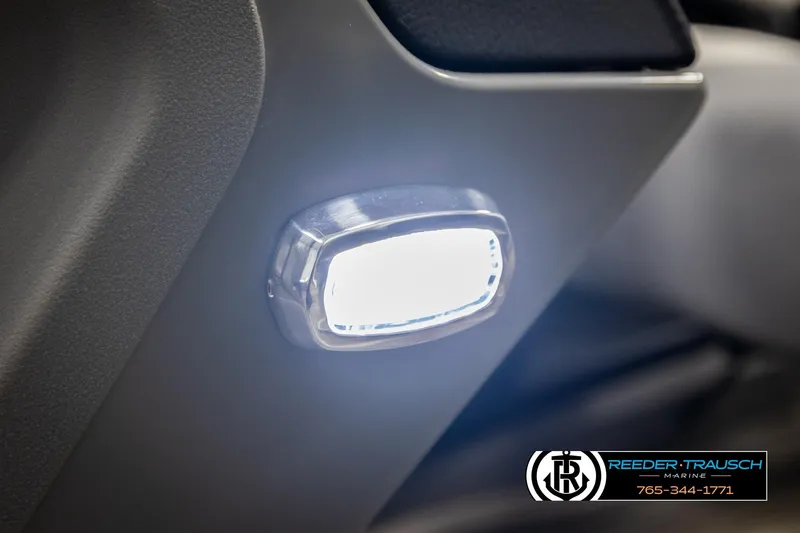 Slide: The Image of Close-up of illuminated light on 2026 Avalon CAT QLS boat interior. - 39