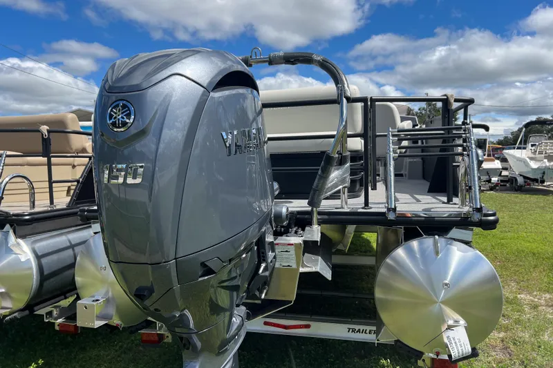 Slide: The Image of 2026 Sylvan Mirage 822 CLZ pontoon boat with Yamaha 150 outboard motor. - 3