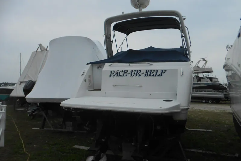 Slide: The Image of 2004 Formula 27 Performance Cruiser boat named "Pace-Ur-Self" in storage. - 29