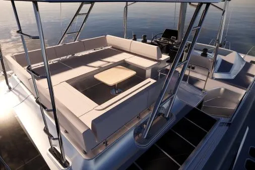 Slide: The Image of Luxurious 2026 Aquila 50 Sail yacht with spacious seating and elegant design. - 17