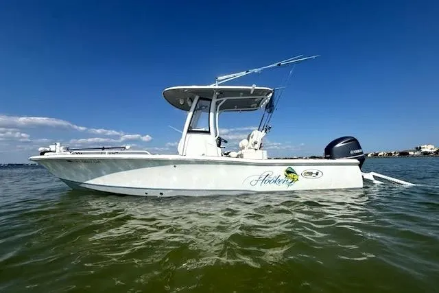 The Image of 2018 Sea Hunt BX 25 FS boat on water under clear blue sky. - 0