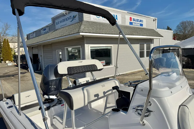 Slide: The Image of 2026 Tidewater 180 CC Adventure boat at dealership with Yamaha engine. - 27