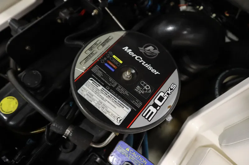 Slide: The Image of Engine compartment of 2013 Bayliner 175 Bowrider with MerCruiser 3.0 TKS engine. - 33