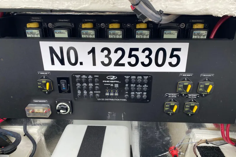 Slide: The Image of Fischer Panda generator in 2022 Regal 36 XO yacht engine room. - 27