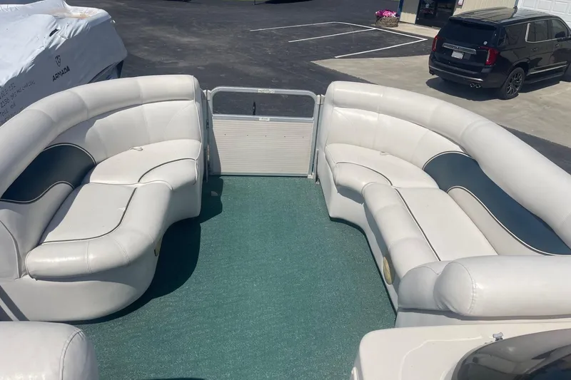 Slide: The Image of Luxurious seating on 2007 Premier 231 Alante boat with cup holders and speakers. - 8