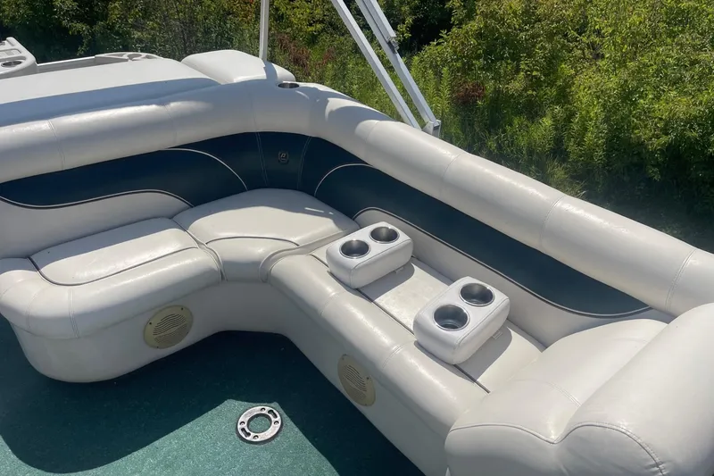 Slide: The Image of Steering console of 2007 Premier 231 Alante boat with gauges and controls. - 9