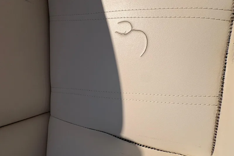 Slide: The Image of 2022 Lexington 524 seat with visible tear and stitching detail. - 20