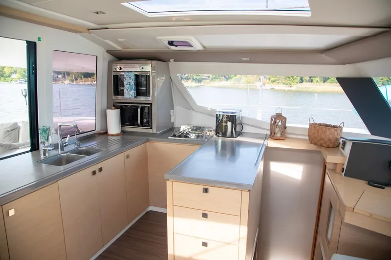Slide: The Image of Modern kitchen interior of 2018 Fountaine Pajot Helia 44 Evolution catamaran. - 50