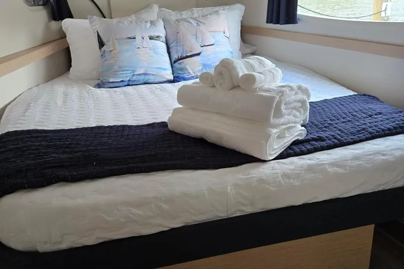 Slide: The Image of Luxurious cabin interior of 2018 Fountaine Pajot Helia 44 Evolution yacht. - 71