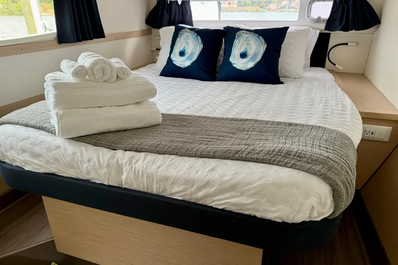 Slide: The Image of Luxurious cabin interior of 2018 Fountaine Pajot Helia 44 Evolution catamaran. - 79