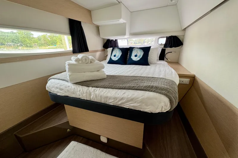 Slide: The Image of Luxurious cabin interior of 2018 Fountaine Pajot Helia 44 Evolution catamaran. - 80