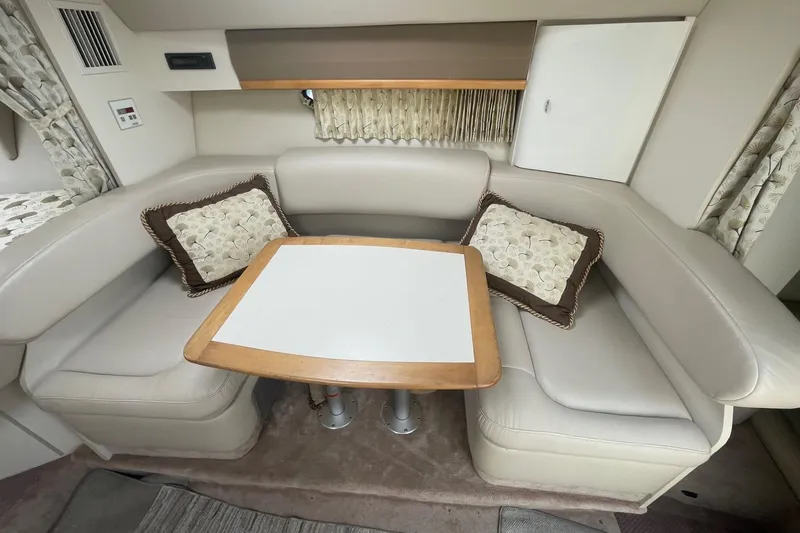 Slide: The Image of 1999 Formula 31 Performance Cruiser bathroom with compact sink and toilet. - 29