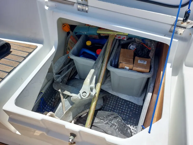 Slide: The Image of Raymarine navigation display on 2013 Jeanneau Sun Odyssey 44 DS sailboat, showing nautical chart. - 22