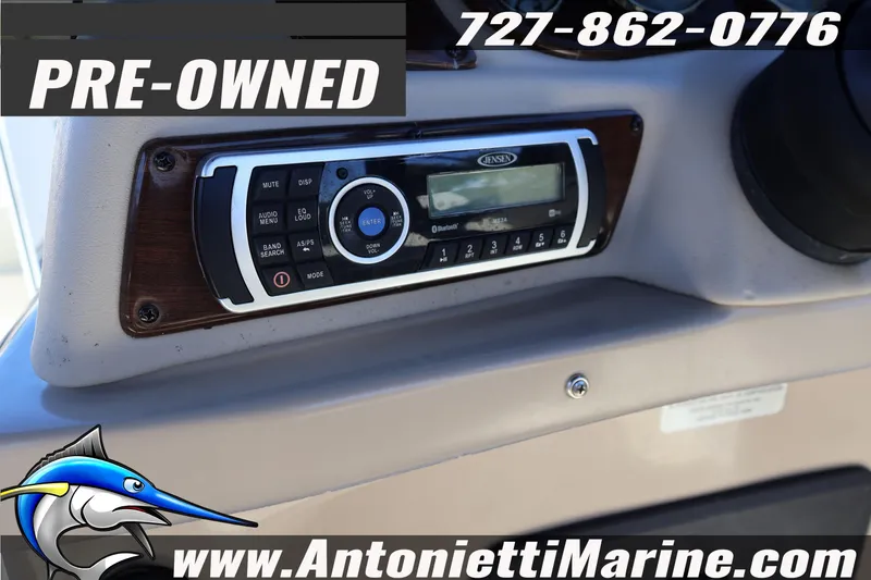 Slide: The Image of Pre-owned 2017 Fiesta 20 FISH boat dashboard with Jensen stereo system. - 17