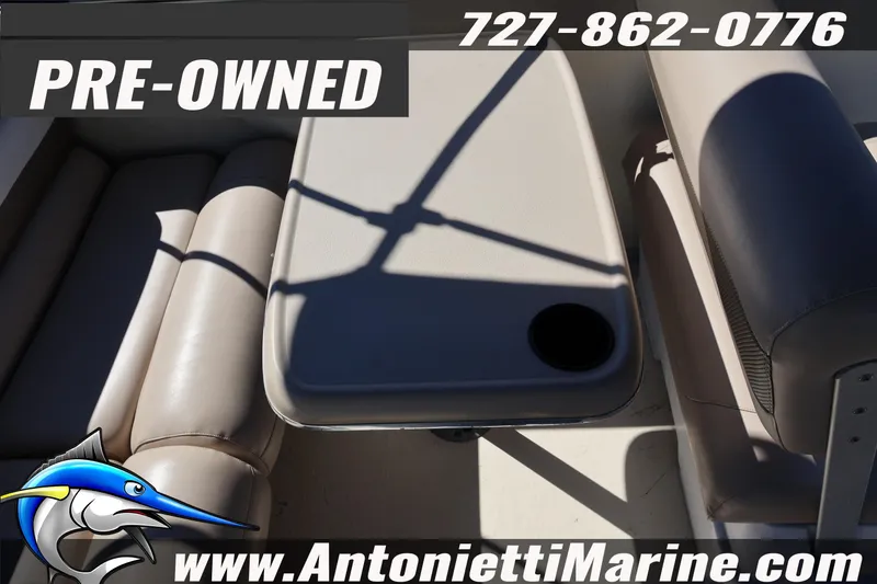 Slide: The Image of Pre-owned 2017 Fiesta 20 FISH boat interior with seating and table, Antonietti Marine. - 25
