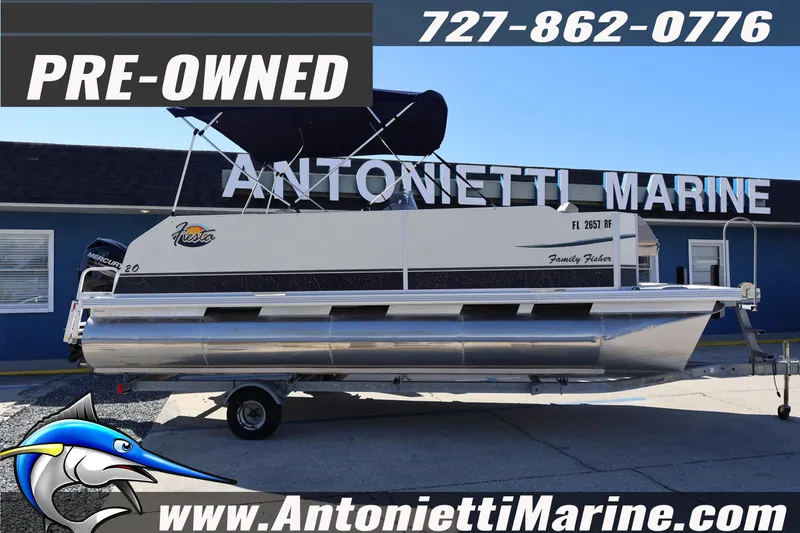 Slide: The Image of Pre-owned 2017 Fiesta 20 FISH pontoon boat at Antonietti Marine dealership. - 5