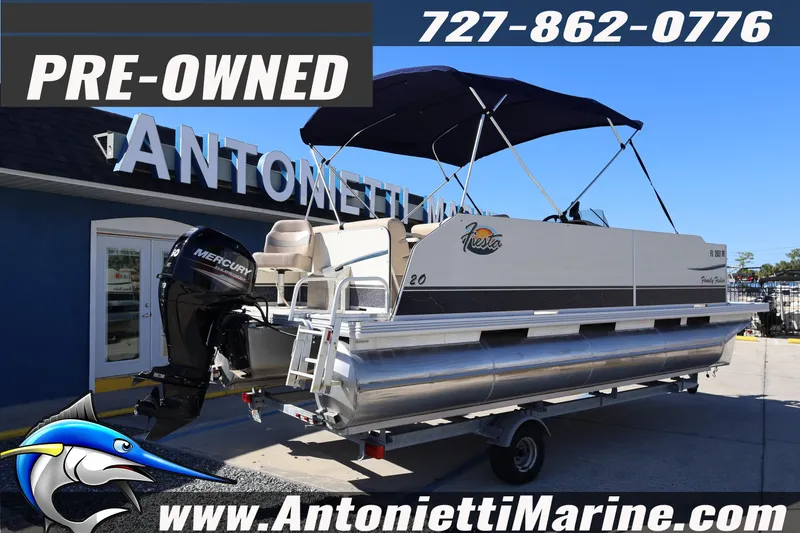 Slide: The Image of Pre-owned 2017 Fiesta 20 FISH pontoon boat at Antonietti Marine dealership. - 6