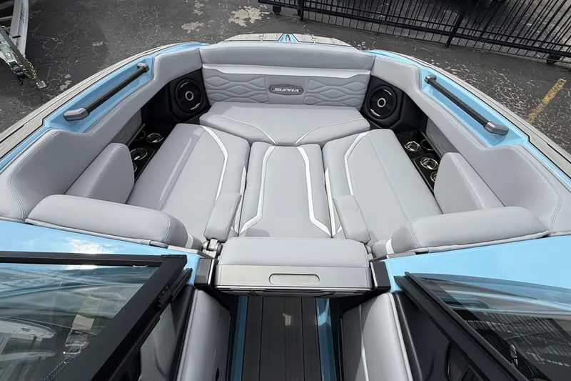 Slide: The Image of Luxurious interior of 2026 Supa SA 550 boat with spacious seating and modern design. - 13