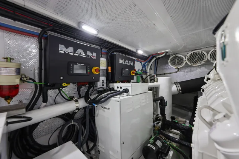 Slide: The Image of Engine room of 2023 Vicem 65 Classic yacht with MAN systems and Dometic equipment. - 43