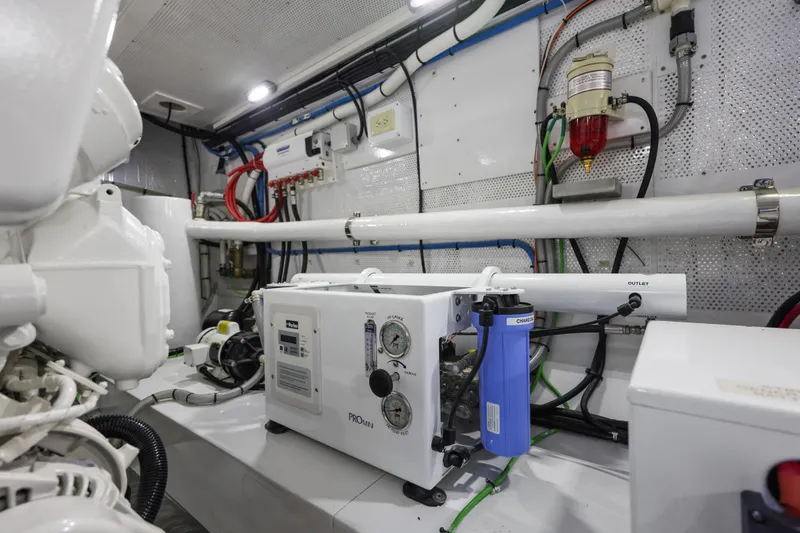 Slide: The Image of Engine room of 2023 Vicem 65 Classic yacht with advanced machinery and piping systems. - 45