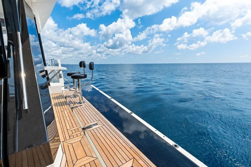 Slide: The Image of Luxury Galeon 640 Fly yacht deck with ocean view, 2022 model. - 29