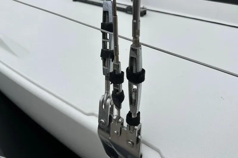 Slide: The Image of Close-up of outboard shroud turn buckles - 6