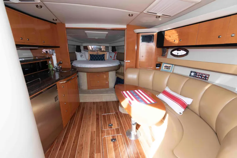 Slide: The Image of Luxurious 2007 Chaparral Signature 350 yacht interior with elegant seating and modern amenities. - 11