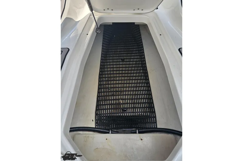 Slide: The Image of Interior view of 2018 Monterey 238SS Super Sport boat storage compartment. - 40